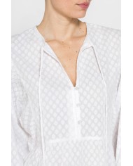 CAMICIA AMPIA IN COTONE LAVORATO