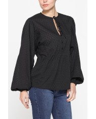 CAMICIA AMPIA IN COTONE LAVORATO