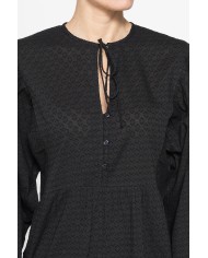 CAMICIA AMPIA IN COTONE LAVORATO