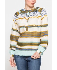 CAMICIA OVERSIZE CON PIEGHE IN LINO COTONE