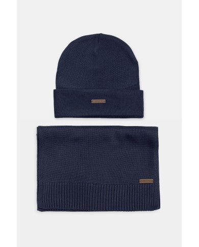 SET REGALO SCIARPA E BERRETTO IN TESSUTO RICICLATO