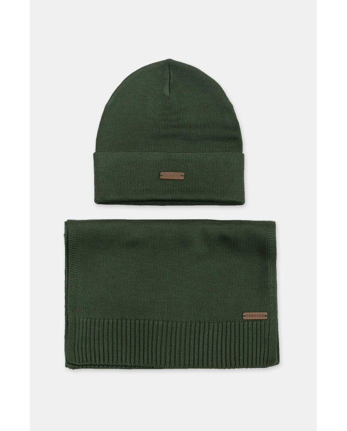 SET REGALO SCIARPA E BERRETTO IN TESSUTO RICICLATO