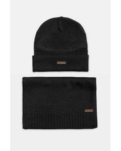 SET REGALO SCIARPA E BERRETTO IN TESSUTO RICICLATO