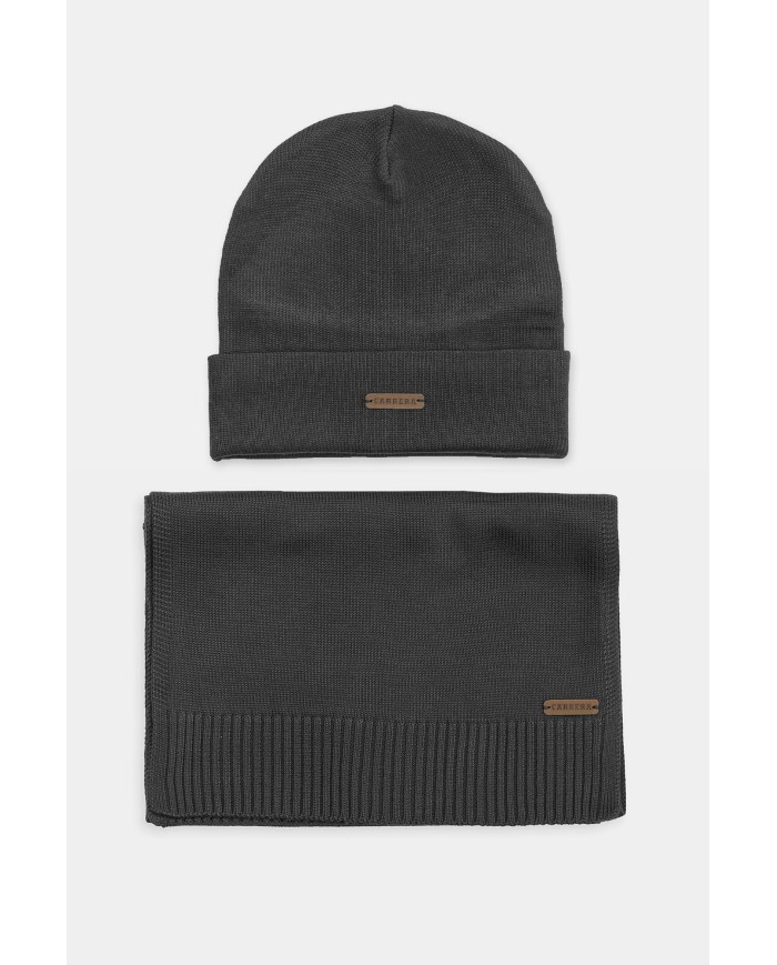 SET REGALO SCIARPA E BERRETTO IN TESSUTO RICICLATO