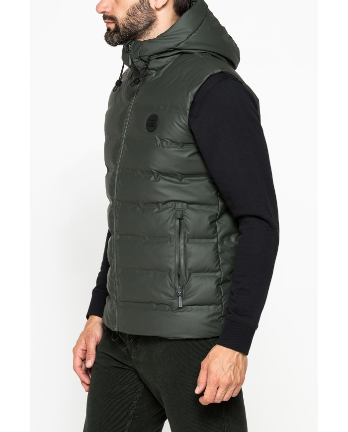 GIUBBINO SMANICATO IN TESSUTO SPALMATO