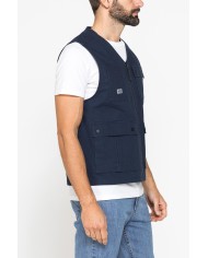 GILET MULTITASCHE UTILITY IN RIPSTOP CON CHIUSURA ZIP