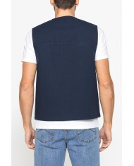 GILET MULTITASCHE UTILITY IN RIPSTOP CON CHIUSURA ZIP