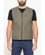 GILET MULTITASCHE UTILITY IN RIPSTOP CON CHIUSURA ZIP