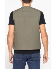 GILET MULTITASCHE UTILITY IN RIPSTOP CON CHIUSURA ZIP