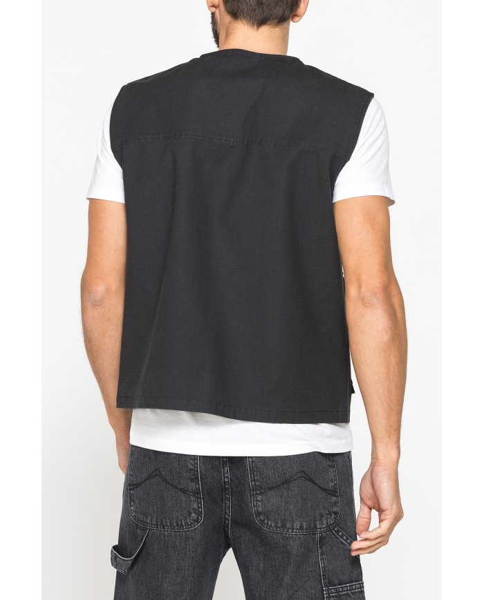 GILET MULTITASCHE UTILITY IN RIPSTOP CON CHIUSURA ZIP