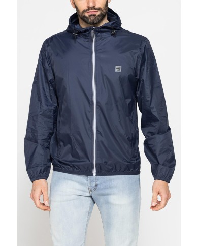 GIUBBINO ANTIVENTO TASCABILE CON ZIP E CAPPUCCIO