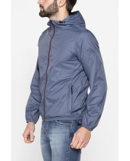 GIUBBINO ANTIVENTO TASCABILE CON ZIP E CAPPUCCIO