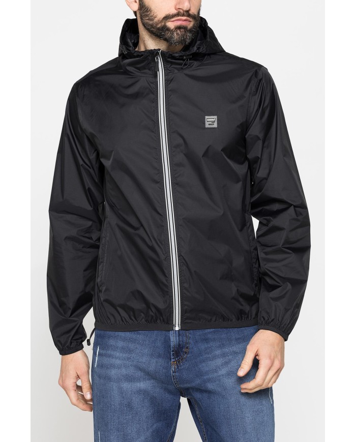 GIUBBINO ANTIVENTO TASCABILE CON ZIP E CAPPUCCIO