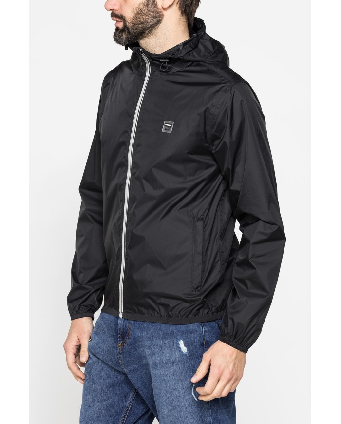 GIUBBINO ANTIVENTO TASCABILE CON ZIP E CAPPUCCIO