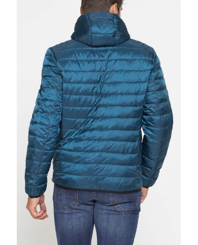 PIUMINO ULTRALEGGERO IN RIPSTOP CON CAPPUCCIO