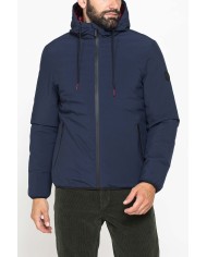 GIUBBOTTO IN TESSUTO TECNICO IMBOTTITO CON CAPPUCCIO