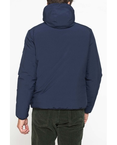 GIUBBOTTO IN TESSUTO TECNICO IMBOTTITO CON CAPPUCCIO