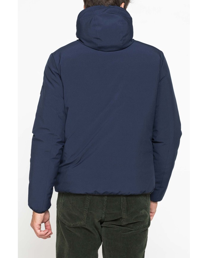 GIUBBOTTO IN TESSUTO TECNICO IMBOTTITO CON CAPPUCCIO