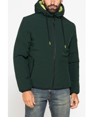 GIUBBOTTO IN TESSUTO TECNICO IMBOTTITO CON CAPPUCCIO