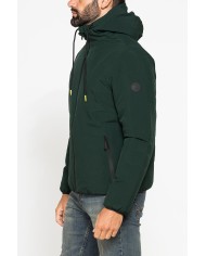 GIUBBOTTO IN TESSUTO TECNICO IMBOTTITO CON CAPPUCCIO