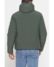 GIUBBOTTO IN TESSUTO TECNICO IMBOTTITO CON CAPPUCCIO