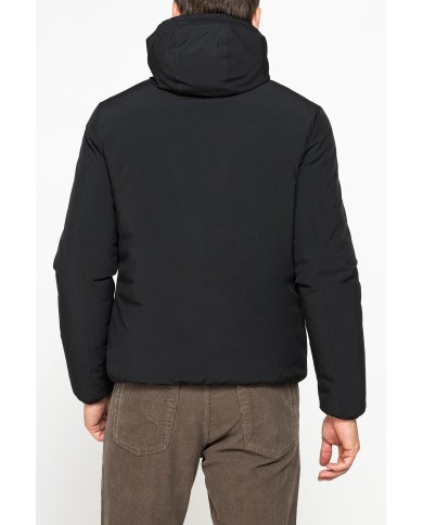GIUBBOTTO IN TESSUTO TECNICO IMBOTTITO CON CAPPUCCIO