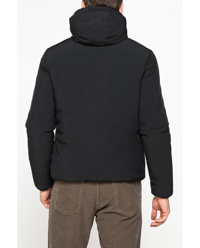 GIUBBOTTO IN TESSUTO TECNICO IMBOTTITO CON CAPPUCCIO