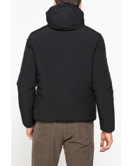 GIUBBOTTO IN TESSUTO TECNICO IMBOTTITO CON CAPPUCCIO