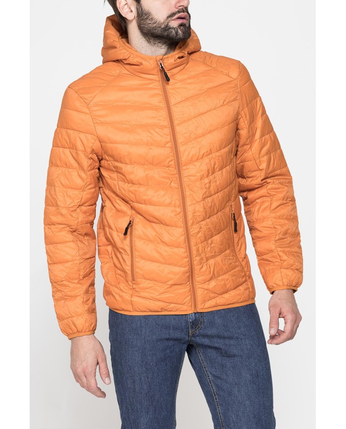 GIUBBINO MANICA LUNGA CON CAPPUCCIO ULTRA LIGHT - TESSUTO ED IMBOTTITURA IN MATERIALE  RICICLATO