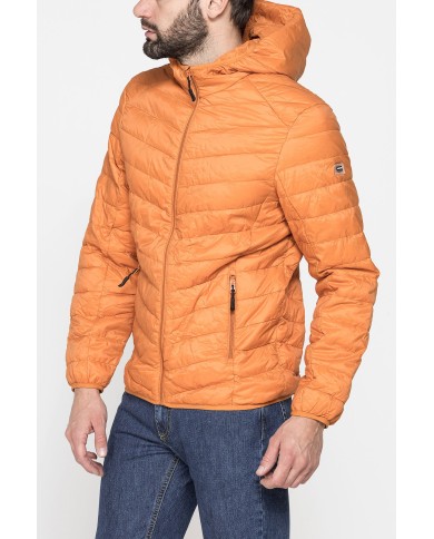 GIUBBINO MANICA LUNGA CON CAPPUCCIO ULTRA LIGHT - TESSUTO ED IMBOTTITURA IN MATERIALE  RICICLATO