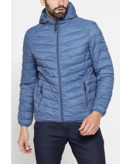 GIUBBINO MANICA LUNGA CON CAPPUCCIO ULTRA LIGHT - TESSUTO ED IMBOTTITURA IN MATERIALE  RICICLATO