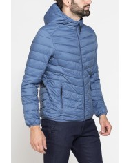 GIUBBINO MANICA LUNGA CON CAPPUCCIO ULTRA LIGHT - TESSUTO ED IMBOTTITURA IN MATERIALE  RICICLATO