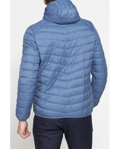 GIUBBINO MANICA LUNGA CON CAPPUCCIO ULTRA LIGHT - TESSUTO ED IMBOTTITURA IN MATERIALE  RICICLATO