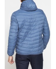 GIUBBINO MANICA LUNGA CON CAPPUCCIO ULTRA LIGHT - TESSUTO ED IMBOTTITURA IN MATERIALE  RICICLATO