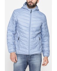 GIUBBINO MANICA LUNGA CON CAPPUCCIO ULTRA LIGHT - TESSUTO ED IMBOTTITURA IN MATERIALE  RICICLATO