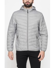 GIUBBINO MANICA LUNGA CON CAPPUCCIO ULTRA LIGHT - TESSUTO ED IMBOTTITURA IN MATERIALE  RICICLATO