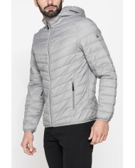 GIUBBINO MANICA LUNGA CON CAPPUCCIO ULTRA LIGHT - TESSUTO ED IMBOTTITURA IN MATERIALE  RICICLATO