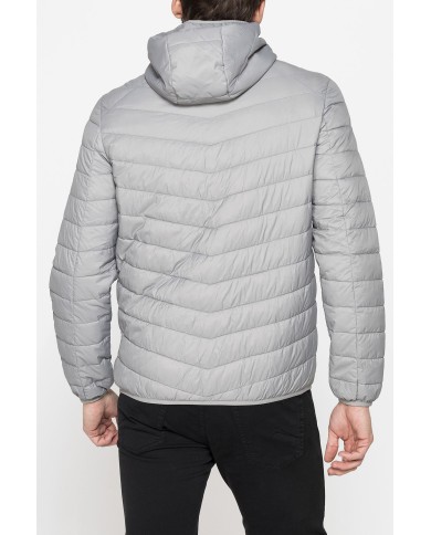 GIUBBINO MANICA LUNGA CON CAPPUCCIO ULTRA LIGHT - TESSUTO ED IMBOTTITURA IN MATERIALE  RICICLATO