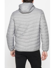 GIUBBINO MANICA LUNGA CON CAPPUCCIO ULTRA LIGHT - TESSUTO ED IMBOTTITURA IN MATERIALE  RICICLATO