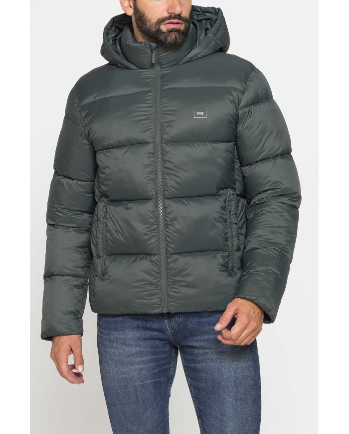 GIUBBOTTO IMBOTTITO CON CAPPUCCIO E ZIP FRONTALE