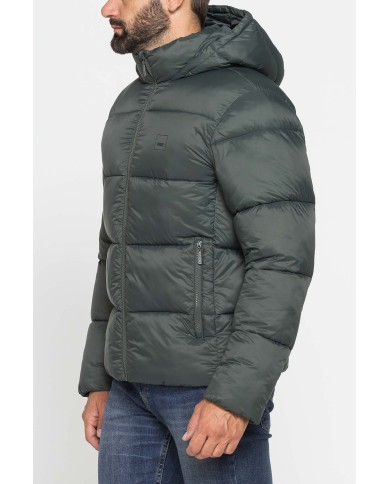 GIUBBOTTO IMBOTTITO CON CAPPUCCIO E ZIP FRONTALE