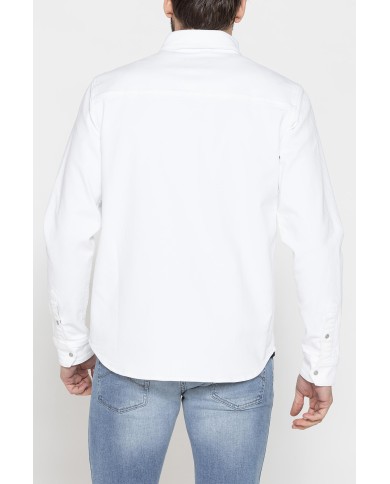 GIACCA MANICA LUNGA IN BULL DENIM EFFETTO VINTAGE