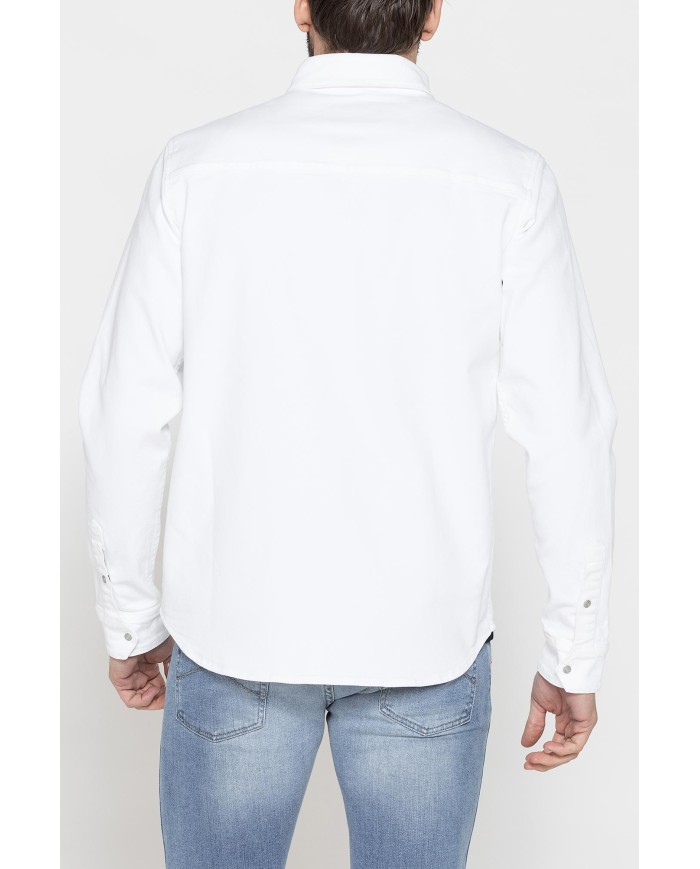 GIACCA MANICA LUNGA IN BULL DENIM EFFETTO VINTAGE