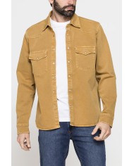 GIACCA MANICA LUNGA IN BULL DENIM EFFETTO VINTAGE