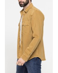 GIACCA MANICA LUNGA IN BULL DENIM EFFETTO VINTAGE