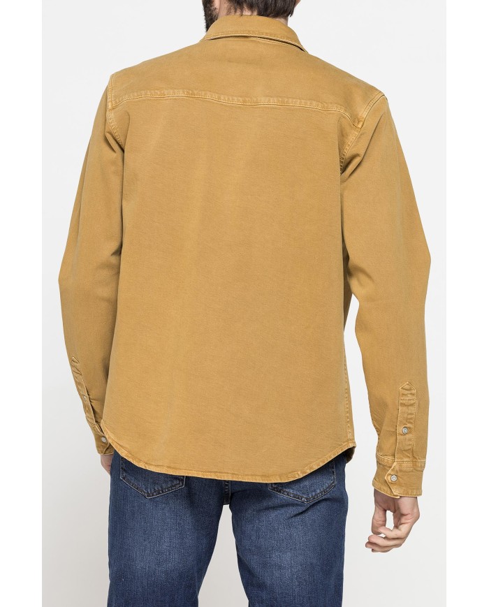 GIACCA MANICA LUNGA IN BULL DENIM EFFETTO VINTAGE