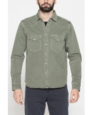 GIACCA MANICA LUNGA IN BULL DENIM EFFETTO VINTAGE