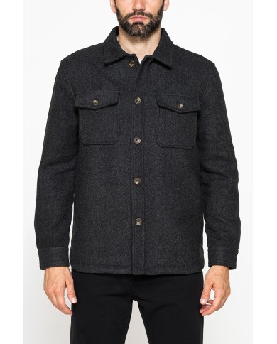GIACCA CAMICIA IN TESSUTO PESANTE SFODERATO