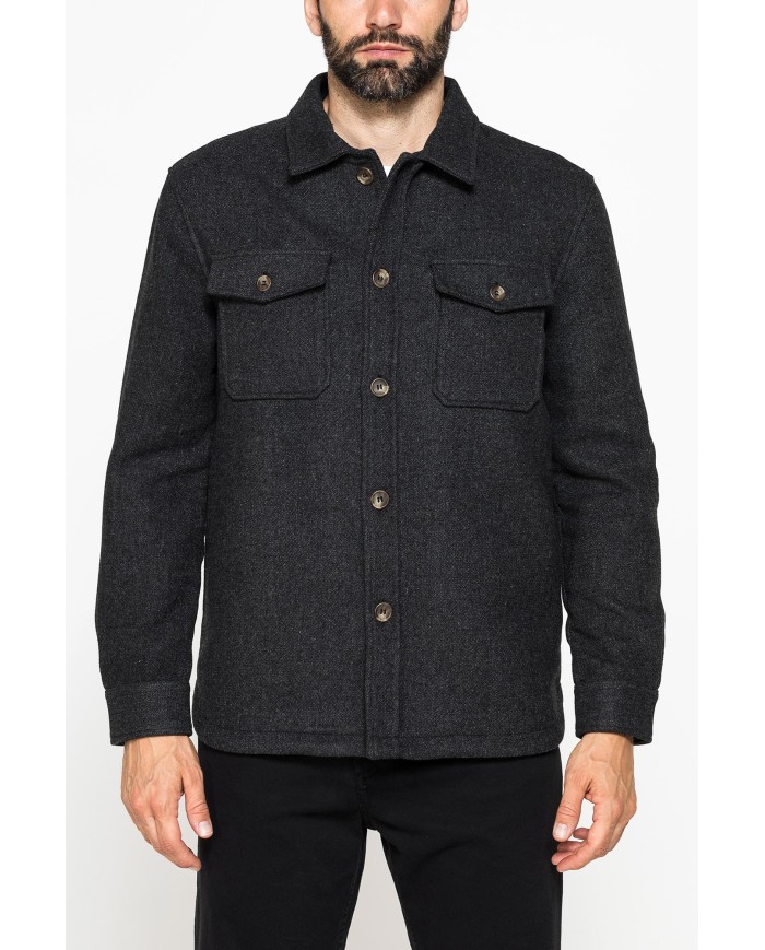 GIACCA CAMICIA IN TESSUTO PESANTE SFODERATO