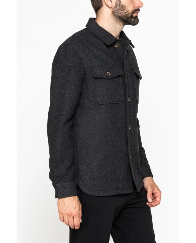 GIACCA CAMICIA IN TESSUTO PESANTE SFODERATO